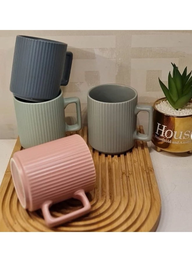 Elegant Ceramic Mug Set 4pcs - Image 1